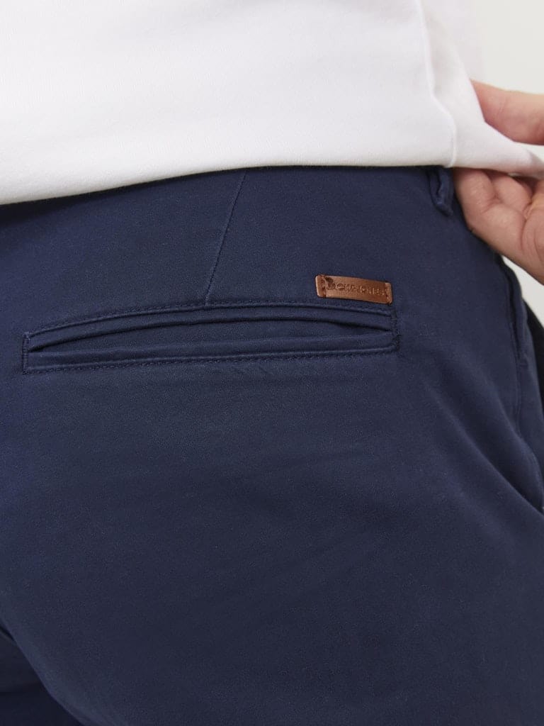 Pantalón Chino ajustado azul oscuro - JPSTMARCO JJBOWIE NOOS